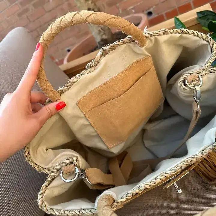 Handwoven Moroccan Basket with Personalized Details