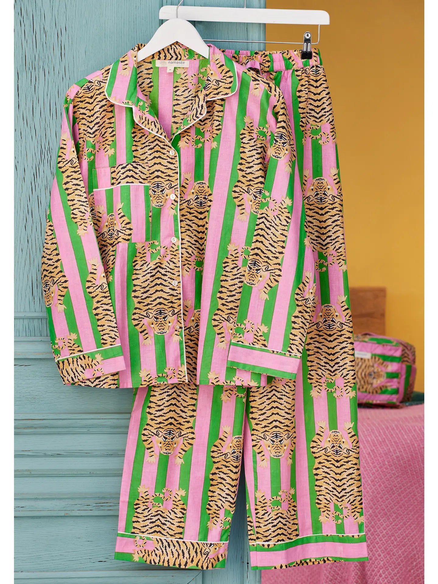 Tiger Stripe Pyjamas - Pink Green