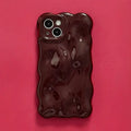 3D Bubble Phone Case - Burgundy