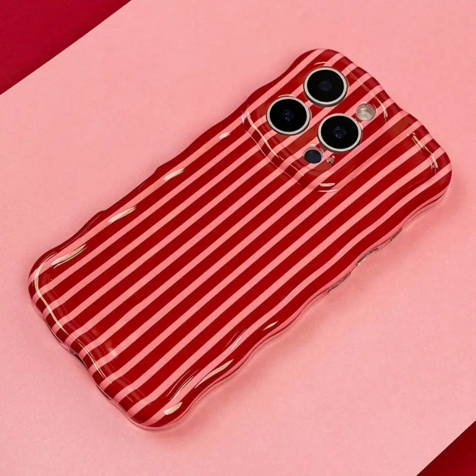 Wavy Phone Case - Mulberry Stripe