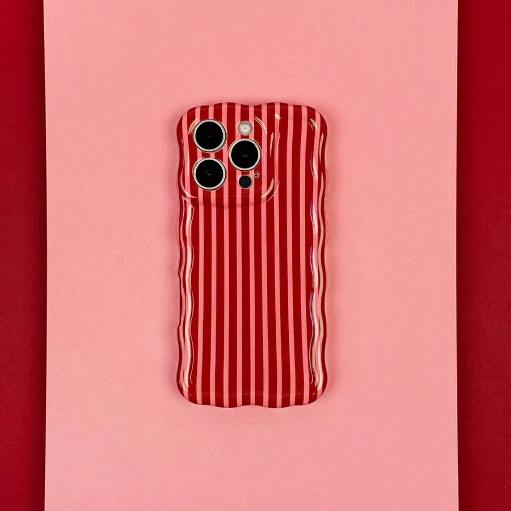Wavy Phone Case - Mulberry Stripe