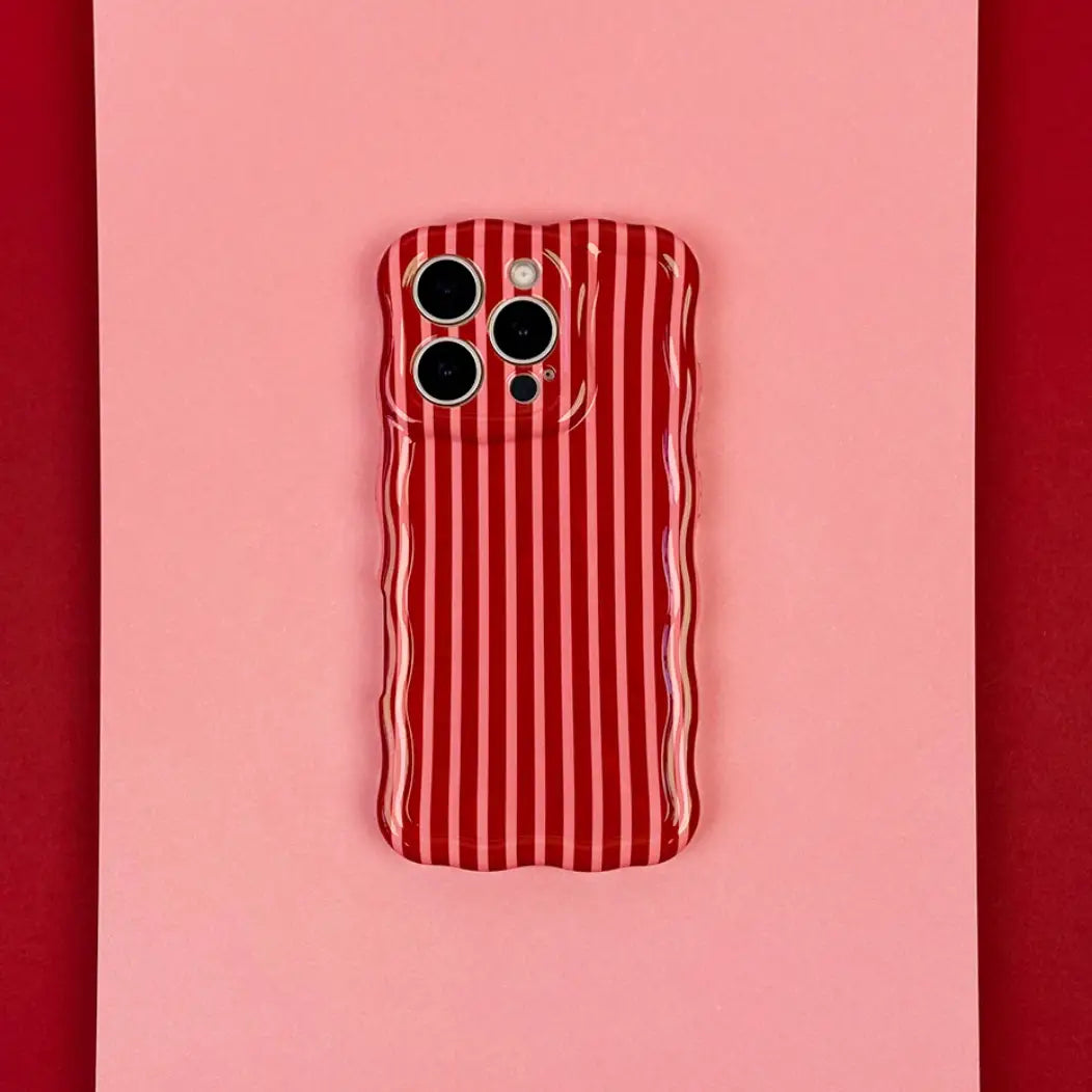 Wavy Phone Case - Mulberry Stripe