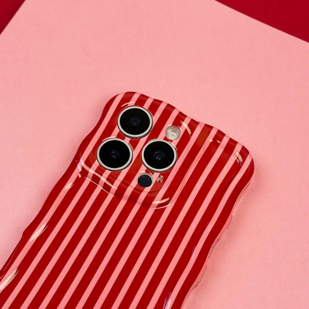 Wavy Phone Case - Mulberry Stripe
