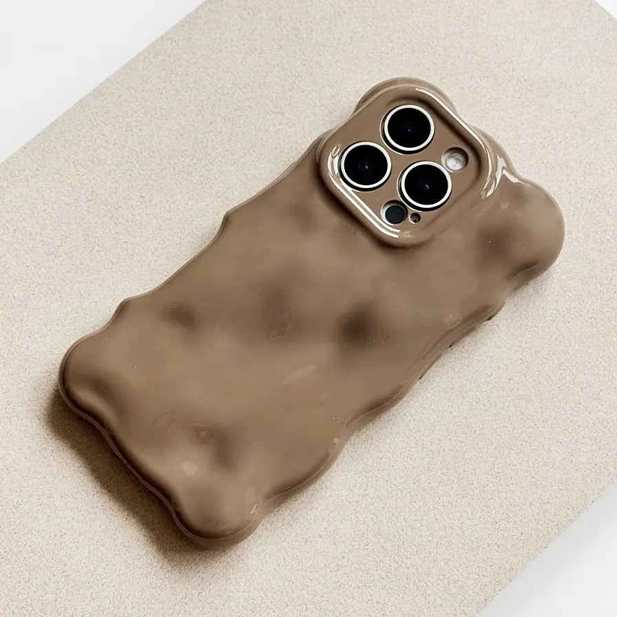 3D Bubble Phone Case - Mocha