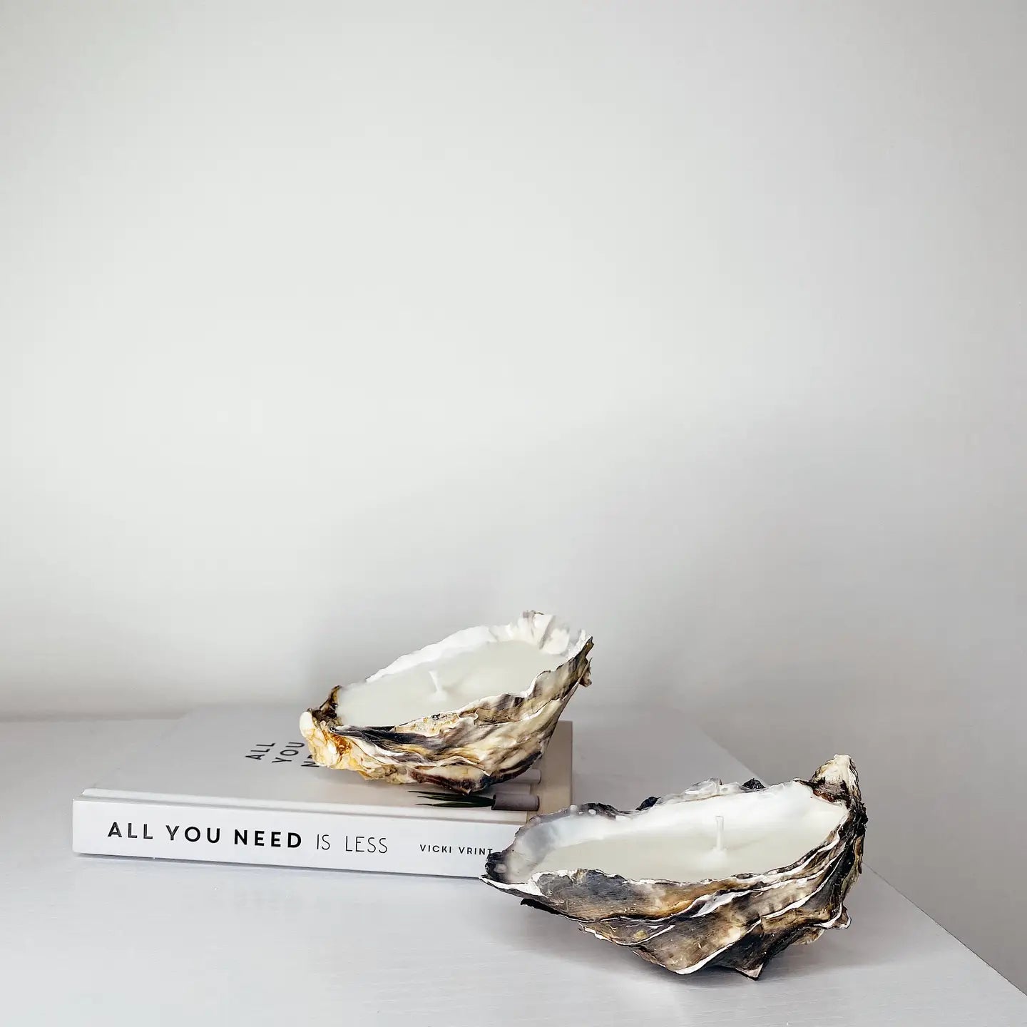 Set of Two or Three Recycled Oyster Candles
