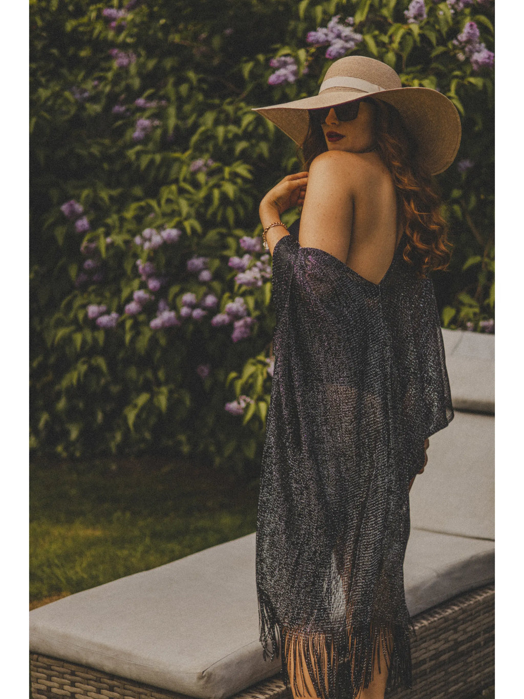 Solstice Tassel Kimono Black