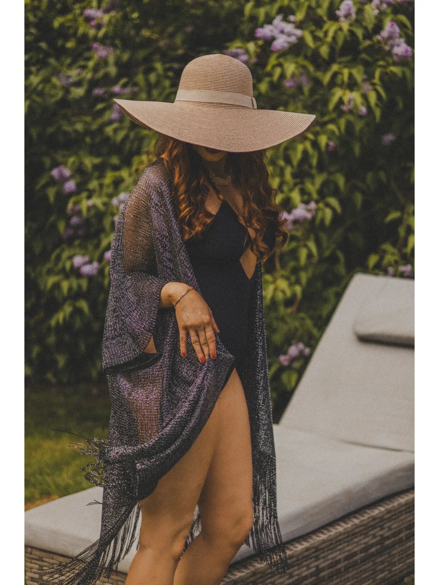 Solstice Tassel Kimono Black