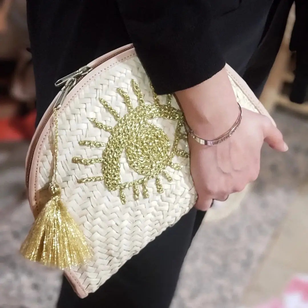 Straw Clutch, Straw Handbag, Pochette En Palme, Straw Bag