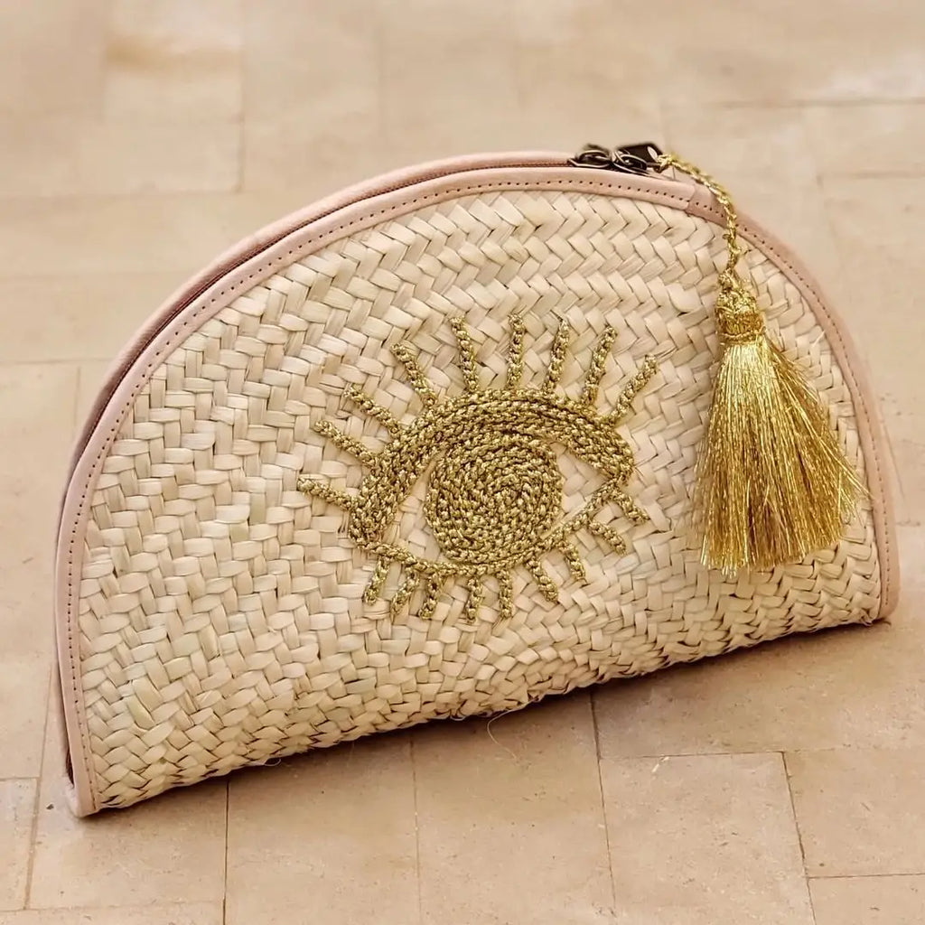 Straw Clutch, Straw Handbag, Pochette En Palme, Straw Bag