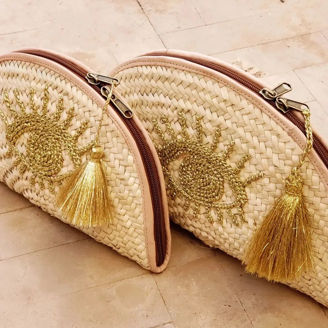Straw Clutch, Straw Handbag, Pochette En Palme, Straw Bag