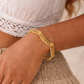 Waterproof Gold Ornate Cuff Bracelet
