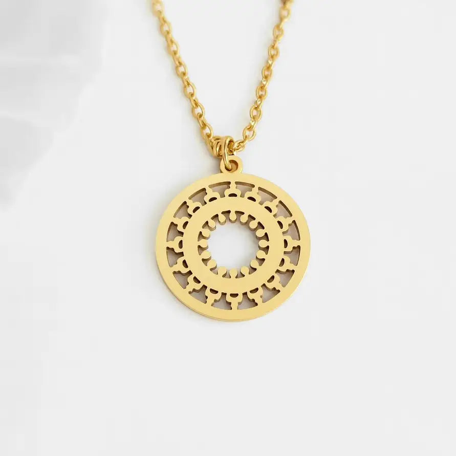 Gold Mandala Necklace